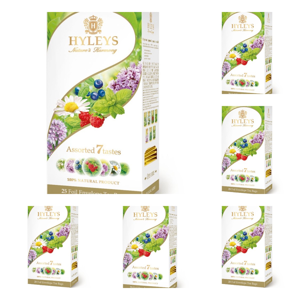 

Чай HYLEYS АССОРТИ 7 вкусов, 25 пакетиков х 6 шт, АССОРТИ 7 вкусов 25 пак