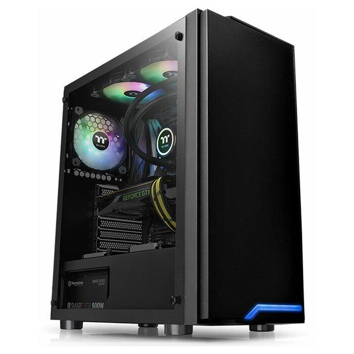 

Корпус компьютерный Thermaltake H100 TG CA-1L4-00M1WN-02 чёрный, H100 TG