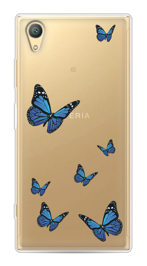 

Чехол на Sony Xperia XA1 plus "Blue butterflies", Синий;черный, 53050-1