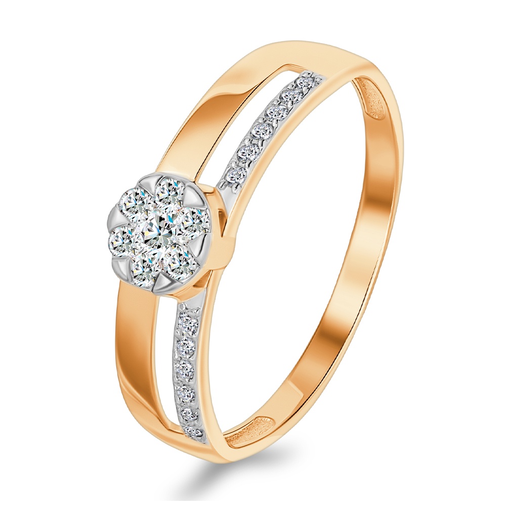 

Кольцо из золота р. , 585Gold 301012497, фианит, 301012497