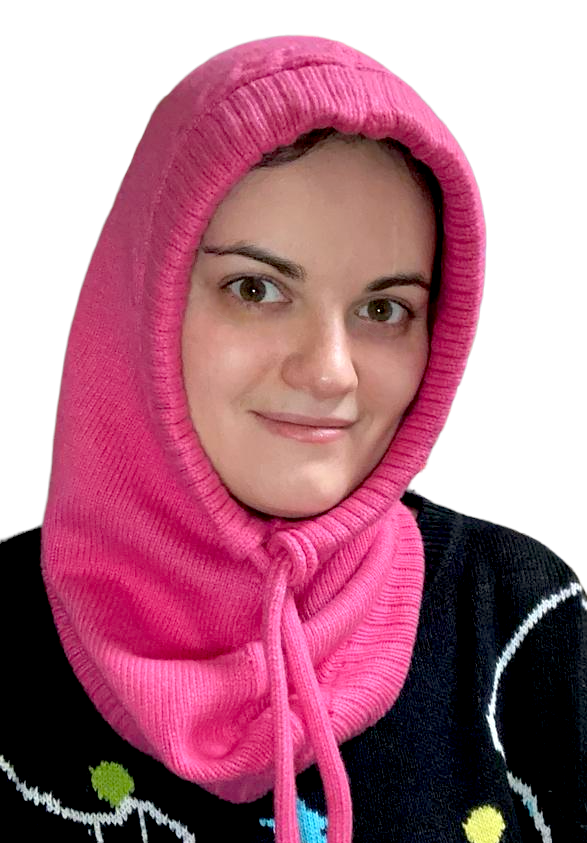 Капор женский на голову вязаный, размер 54-59, розовый