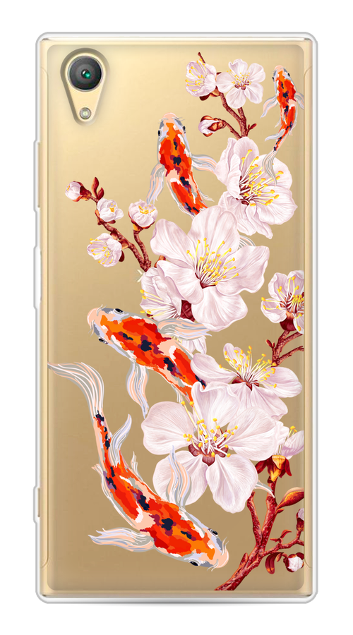 

Чехол на Sony Xperia XA1 plus "Карпы и сакура", Оранжевый;розовый;бежевый;прозрачный, 53050-1
