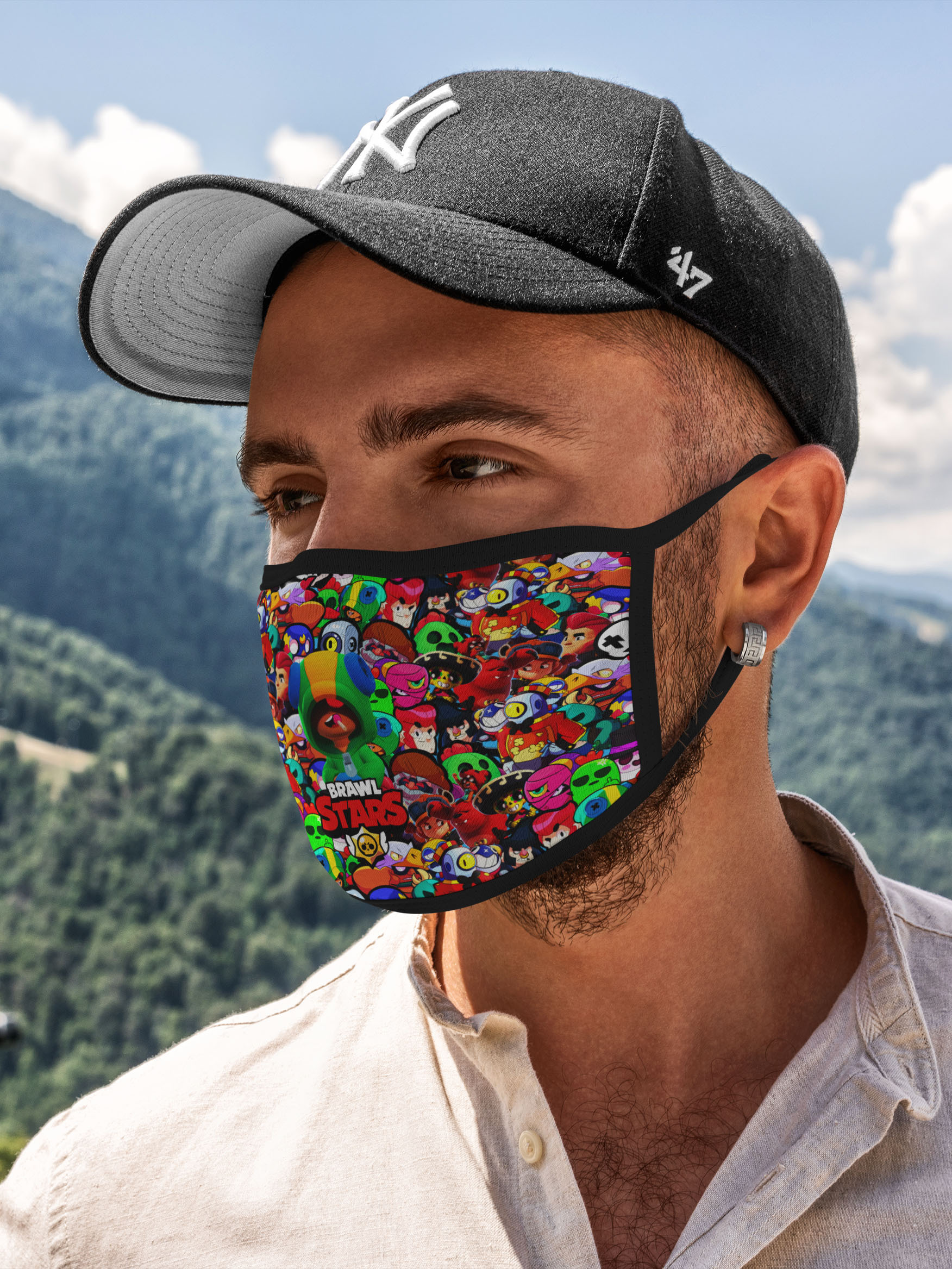 

Многоразовая маска унисекс Burnettie Brawl Stars Leon, Разноцветный, Brawl Stars Leon