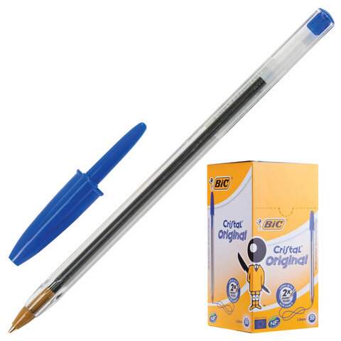 

Ручка шариковая BIC "Cristal" 140053, синяя, 0.32 мм, 50 штук