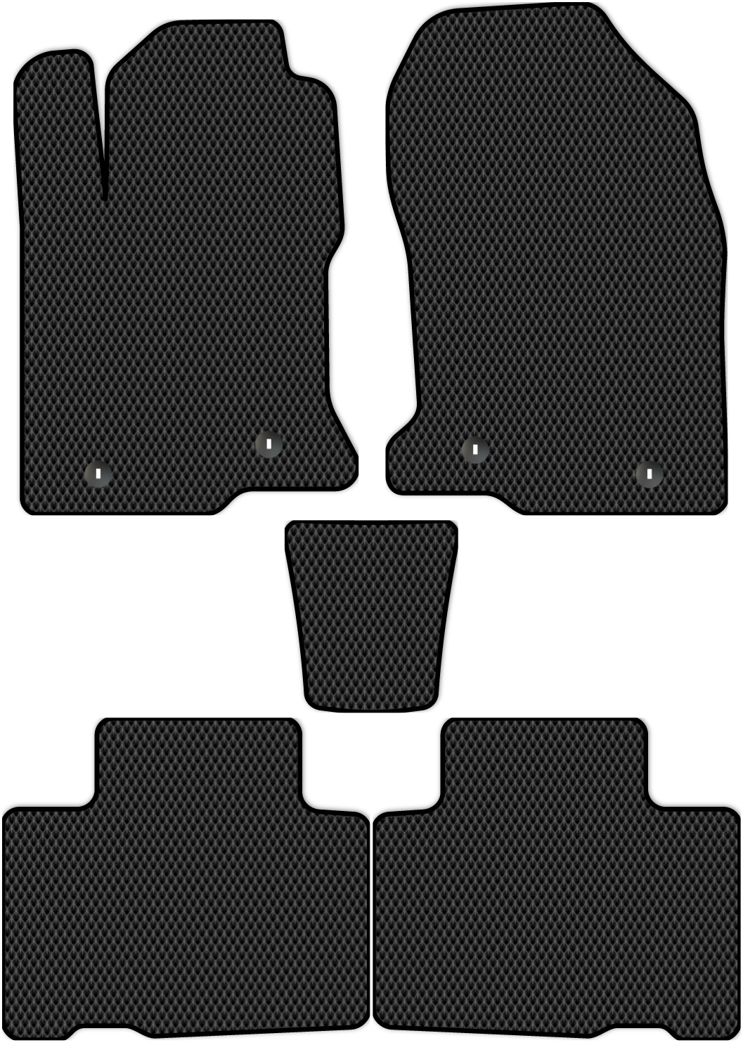 

Коврики ЭВА в салон для Lexus NX200t (AGZ15) 2014 - 2017, 5 шт. черный, 3236-S5YLT-H
