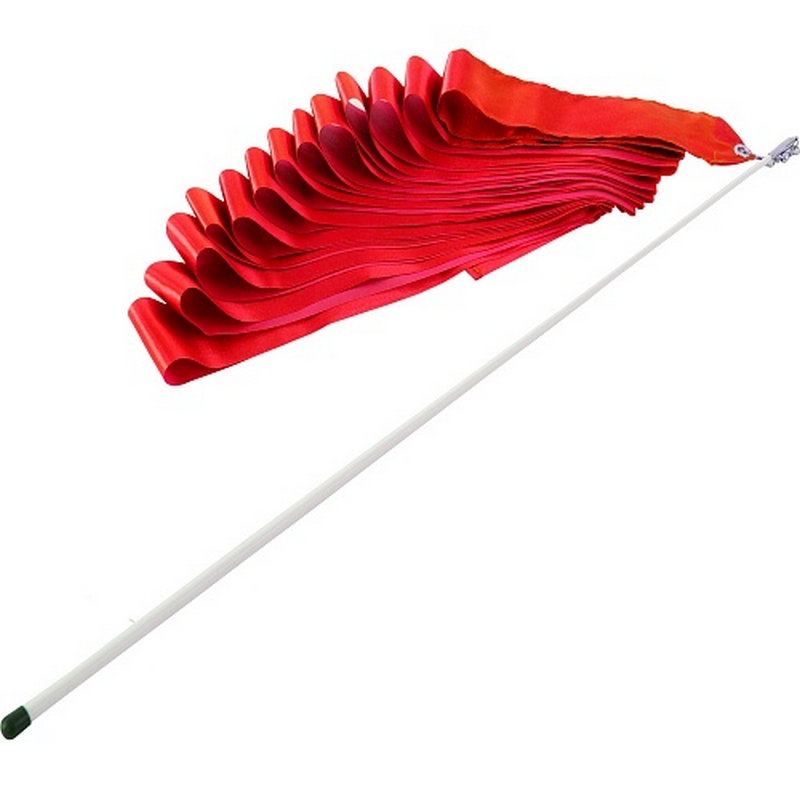 Гимнастическая лента Larsen AB220 с палочкой 57 см, 6 м, красный