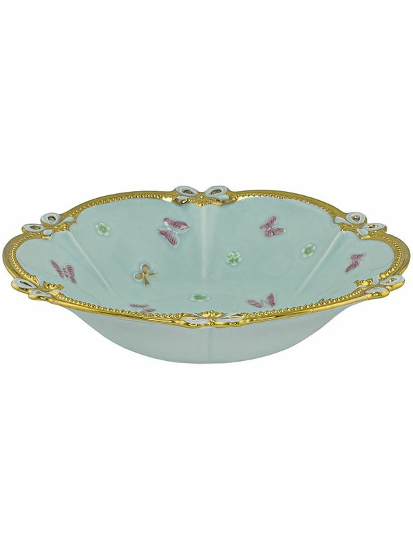 

Салатник Lenardi Бабочки фарфор 25см 144-415, Голубой