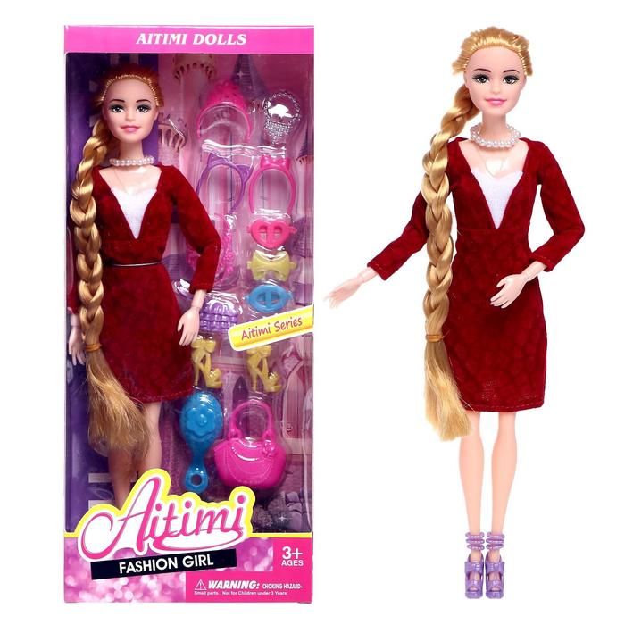 Кукла-модель шарнирная «Рая» в платье, с аксессуарами, МИКС kaibibi кукла шарнирная с аксессуарами 200833385 17 см