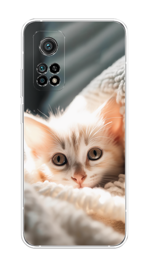 

Чехол на Xiaomi Mi 10T/Mi 10T Pro "Белый шкодливый котенок", Серый;белый;бежевый;оранжевый, 39350-1