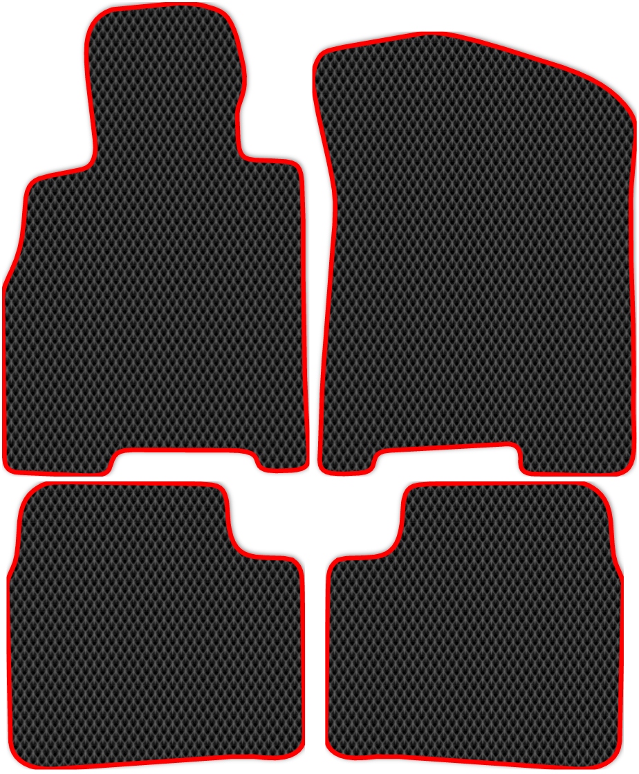 

Коврики ЭВА в салон для Mazda Xedox 9 1993 - 2002, 4 шт. черный, красный кант, 3412-S4N-H