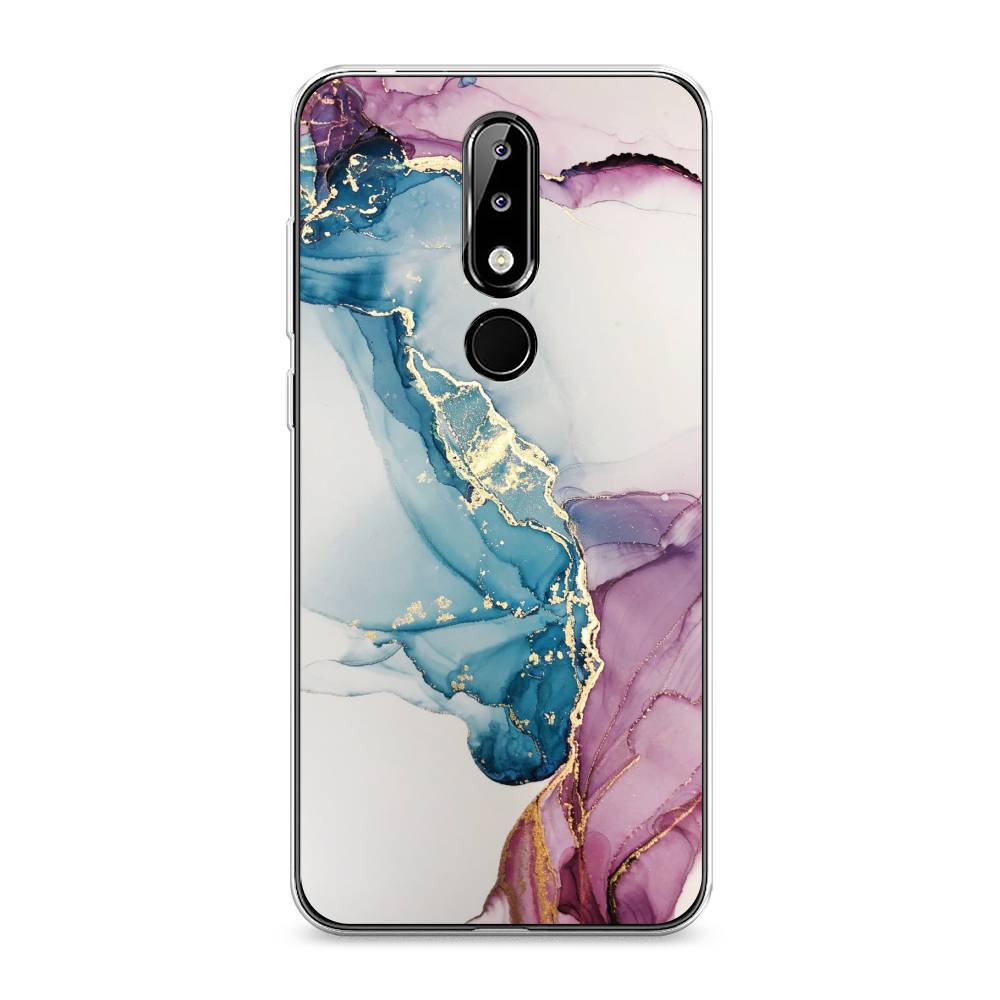 

Чехол на Nokia 5.1 Plus (X5) "Розовые разводы рисунок", 121950-3