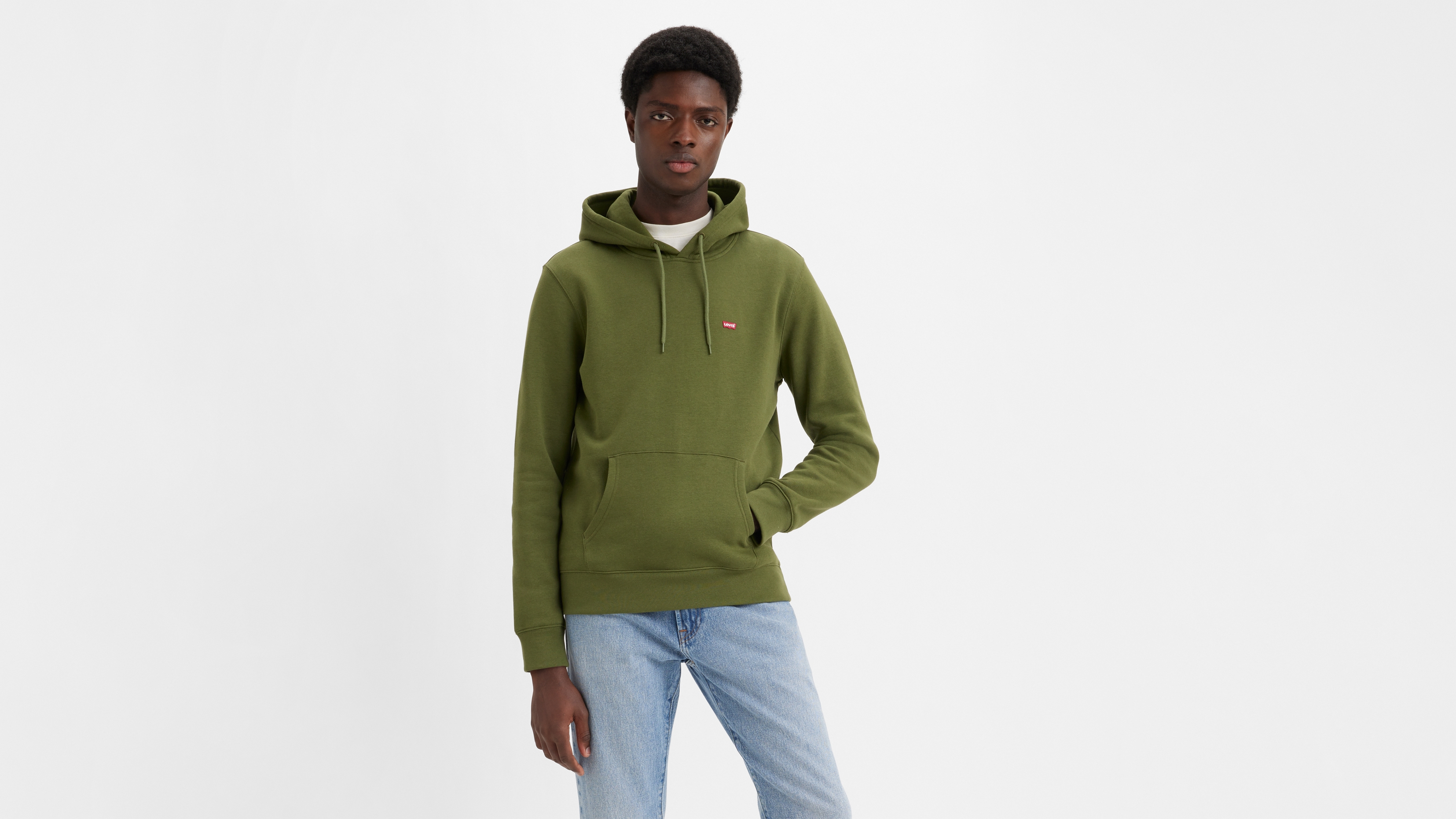 

Худи мужское Levi's CORE NG HOODIE SEA MOSS голубое L, Голубой, CORE NG HOODIE SEA MOSS