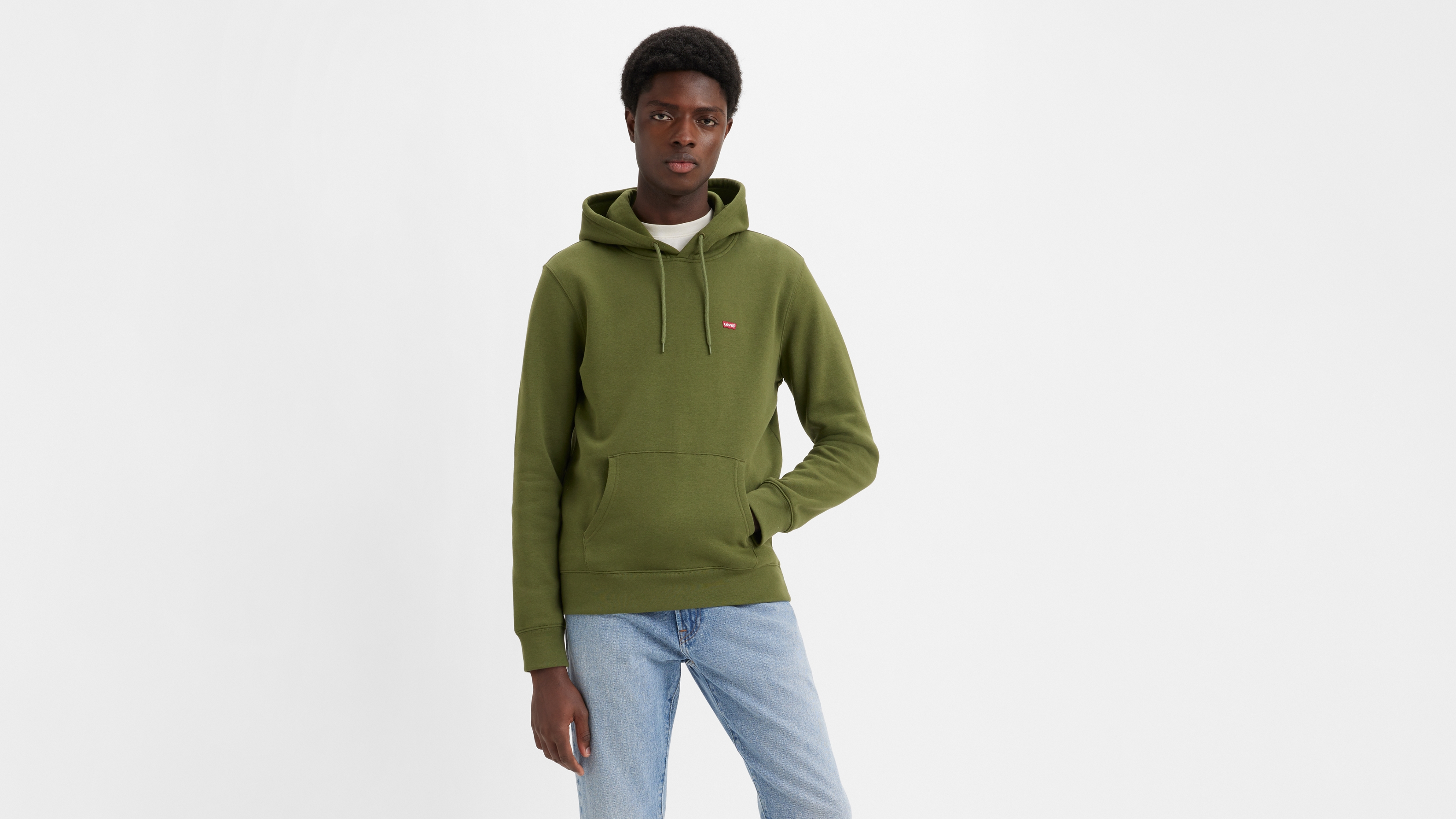 Худи мужское Levi's CORE NG HOODIE SEA MOSS голубое S