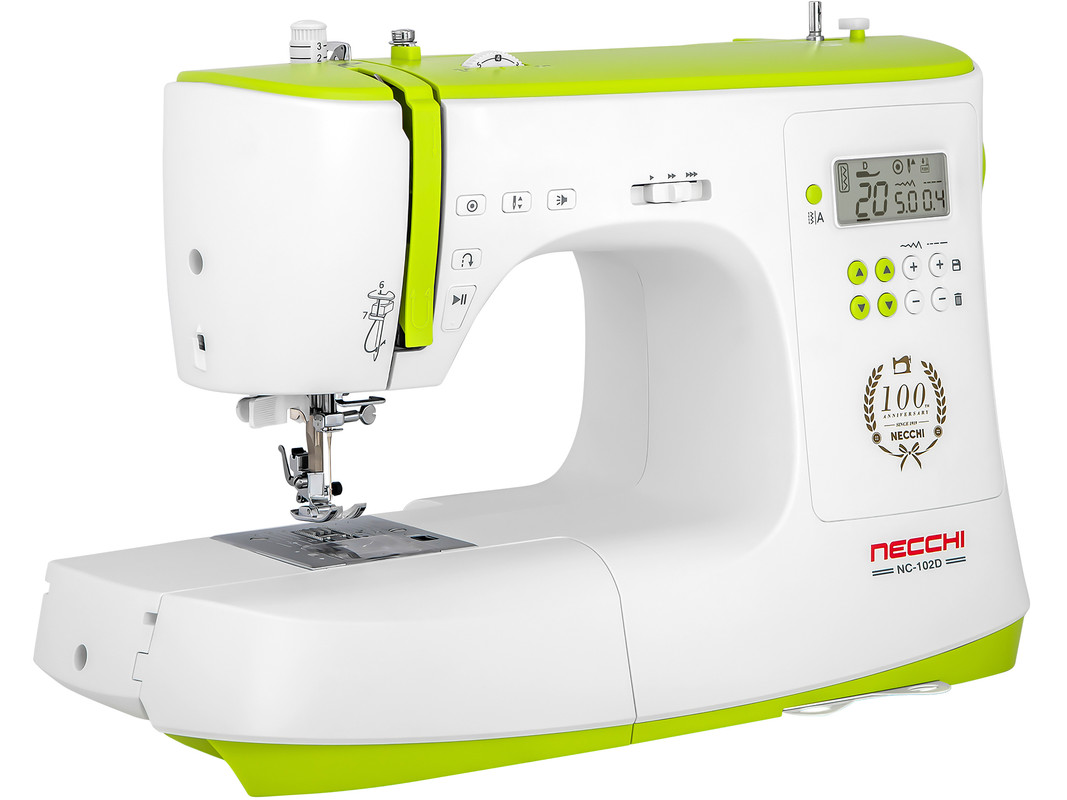 Швейная машина Necchi NC-102D White, Green лапка для выполнения декоративных строчек micron
