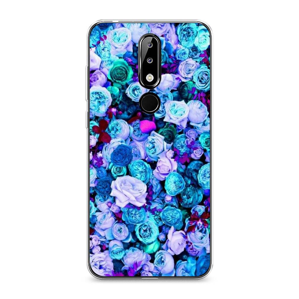 

Чехол на Nokia 5.1 Plus (X5) "Цветочный ковер", Фиолетовый, 121950-2