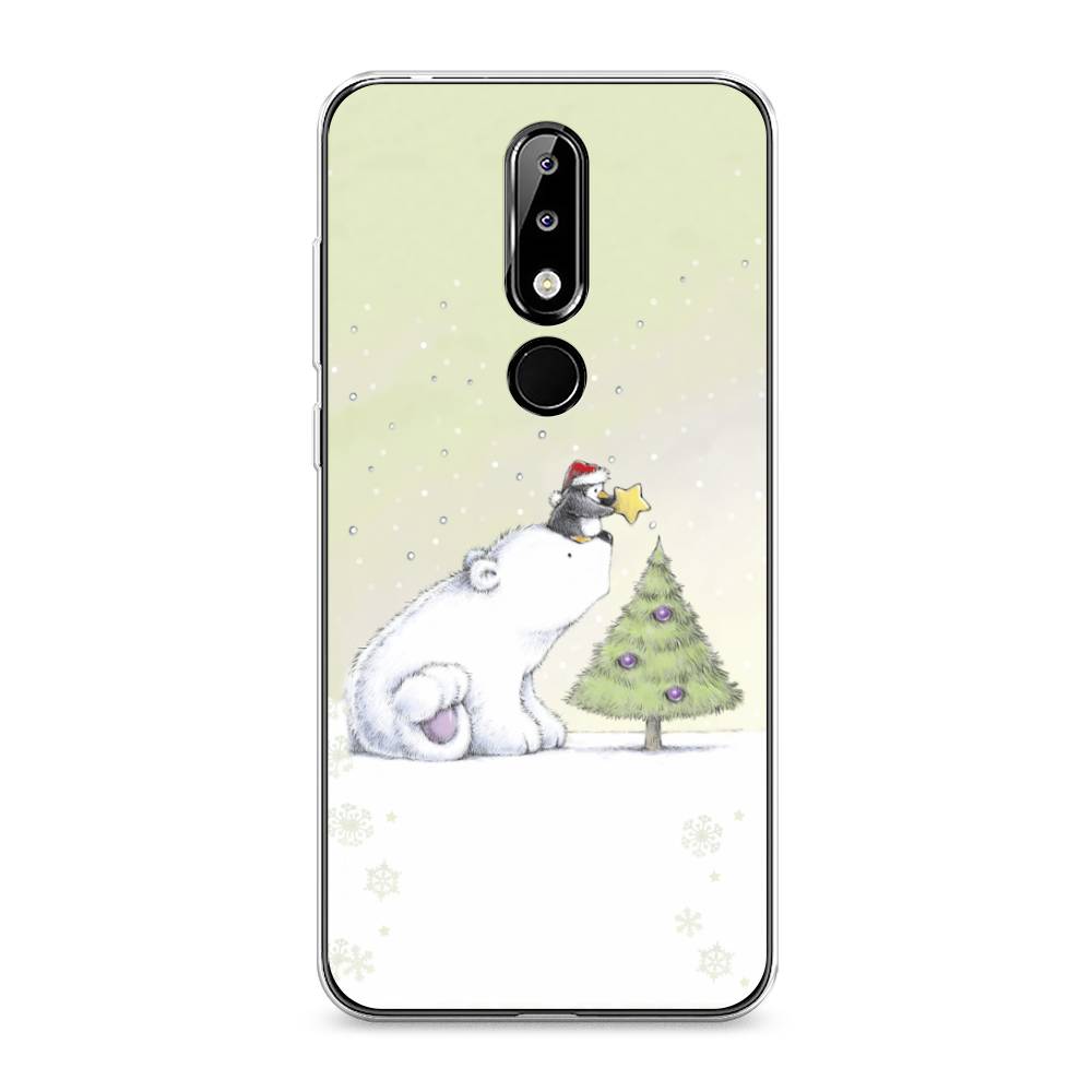 

Чехол на Nokia 5.1 Plus (X5) "Украшение елки", Белый;бежевый, 121950-5