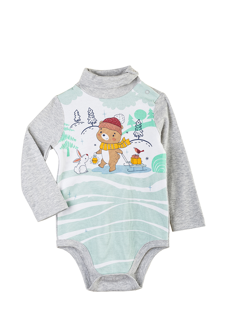 Комплект одежды для новорожденных Kari baby AW21B09704011 серый/бордовый р.80