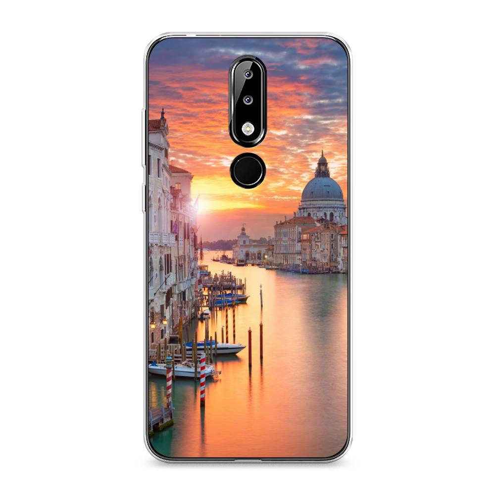 

Чехол на Nokia 5.1 Plus (X5) "Восход 11", Розовый;оранжевый, 121950-2