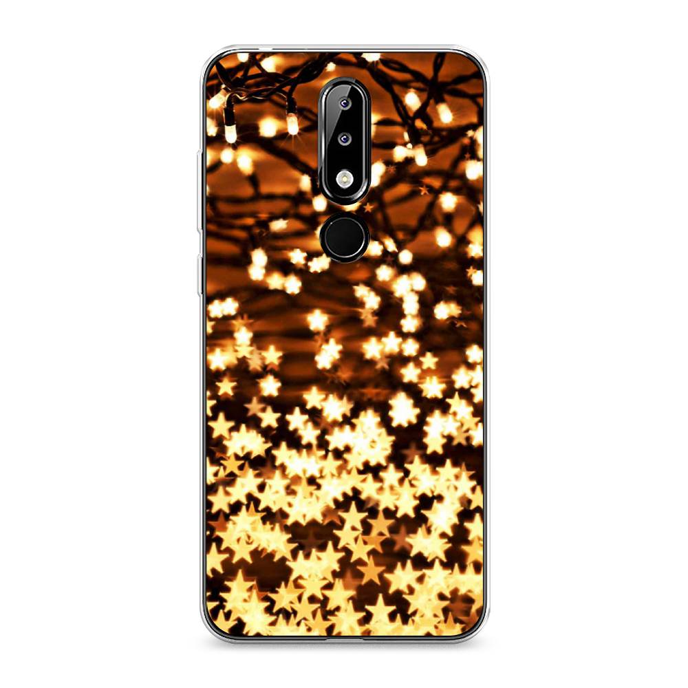 

Чехол на Nokia 5.1 Plus (X5) "Новогодняя гирлянда", Золотистый, 121950-5