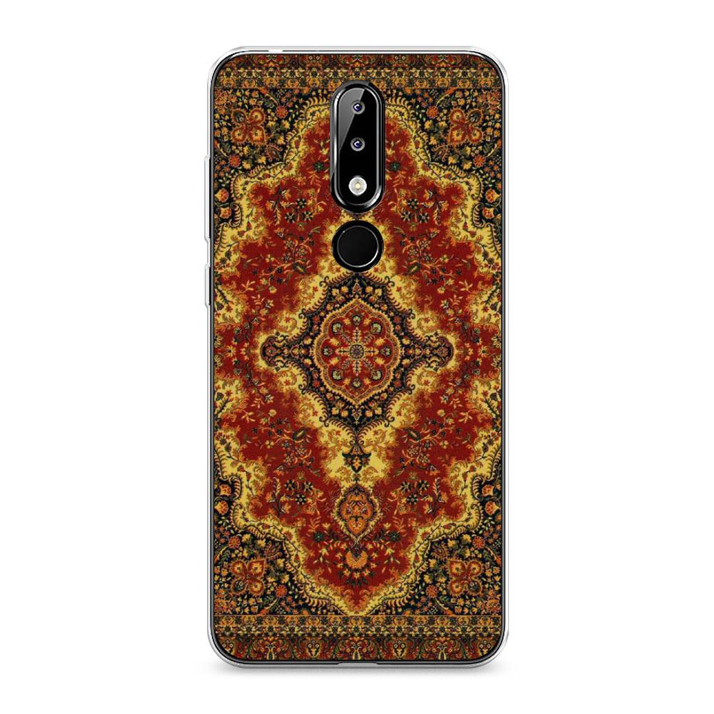 

Чехол на Nokia 5.1 Plus (X5) "Ковер", Коричневый;золотистый;красный, 121950-3