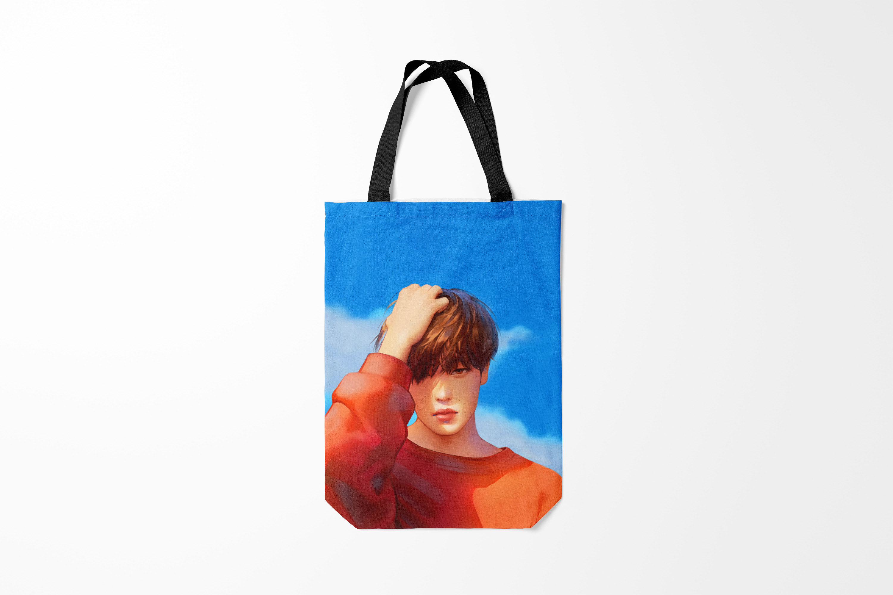 

Сумка шoппер унисекс Burnettie BTS Park Jimin Art, синий, BTS Park Jimin Art