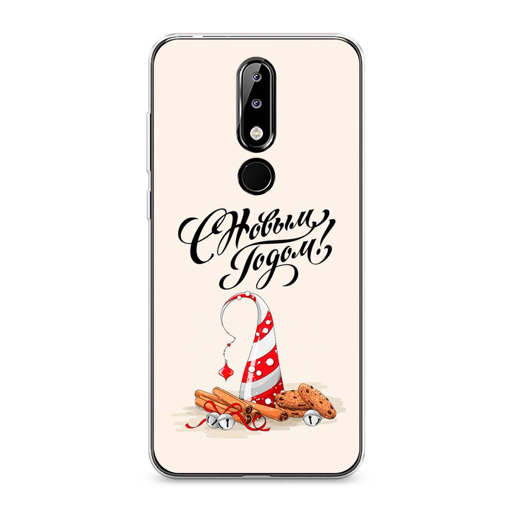 

Чехол на Nokia 5.1 Plus (X5) "Подарки на Новый Год", Бежевый;красный;черный, 121950-5