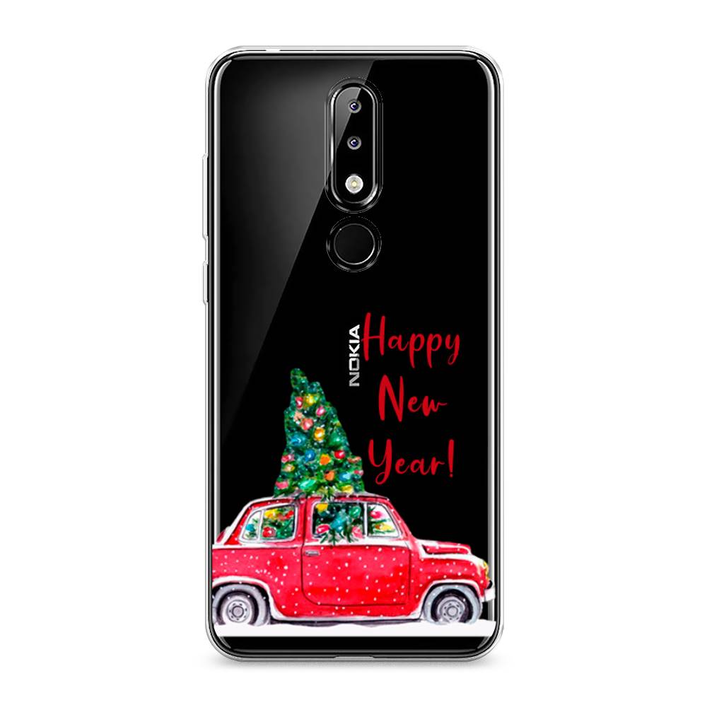 

Чехол на Nokia 5.1 Plus (X5) "Happy New Year", Красный;зеленый, 121950-5