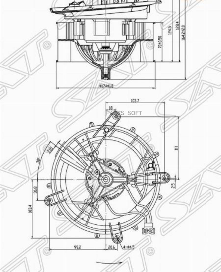 

Мотор Отопителя Салона Mercedes W220 S-Klass W220 98-05 Sat арт. ST-A2208203142