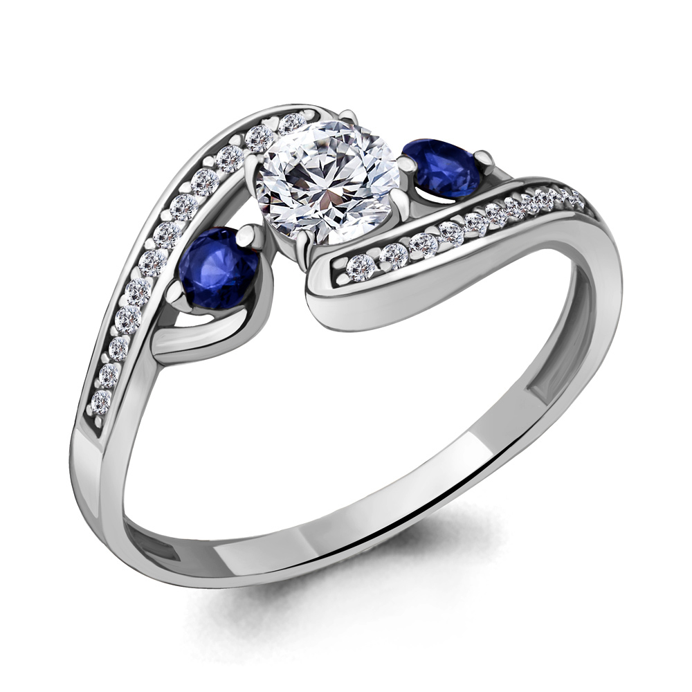 

Кольцо из серебра р. 17,5 AQUAMARINE 64200Б_925_р, 64200Б_925_р