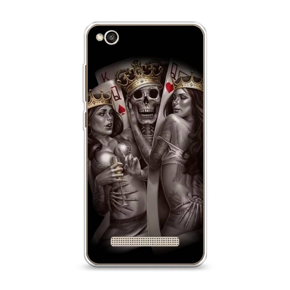 

Чехол на Xiaomi Redmi 4A"Карты король и королевы", Серый;желтый, 31350-6
