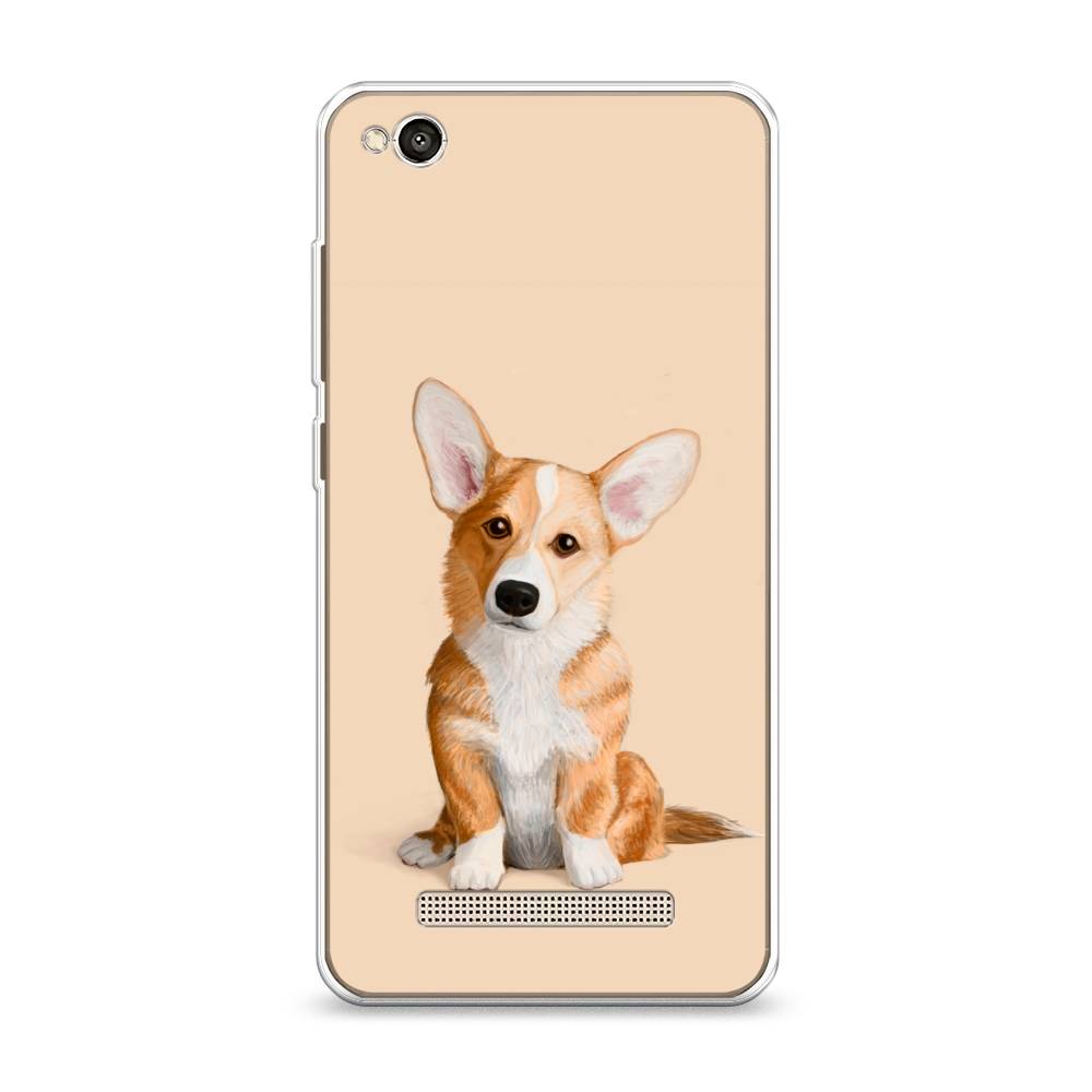 

Чехол на Xiaomi Redmi 4A"Грустный Корги", Коричневый;бежевый, 31350-1