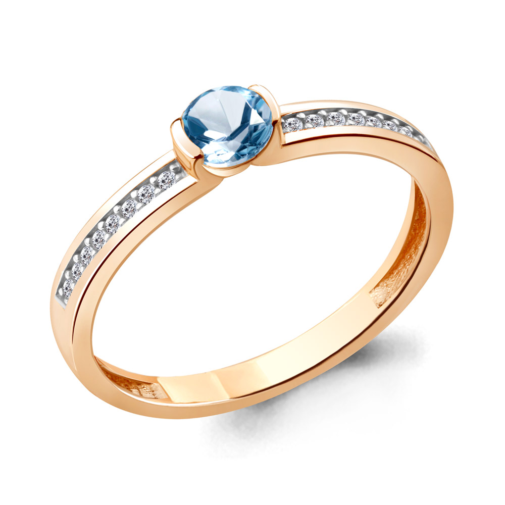 

Кольцо из серебра р.  AQUAMARINE 6519205А_925_з, 6519205А_925_з