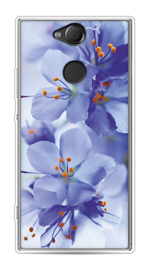 

Чехол на Sony Xperia XA2 "Фиолетовые цветки", Фиолетовый;синий, 53150-1