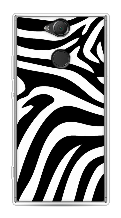 

Чехол на Sony Xperia XA2 "Полоски зебры", Черный;белый;бежевый, 53150-1