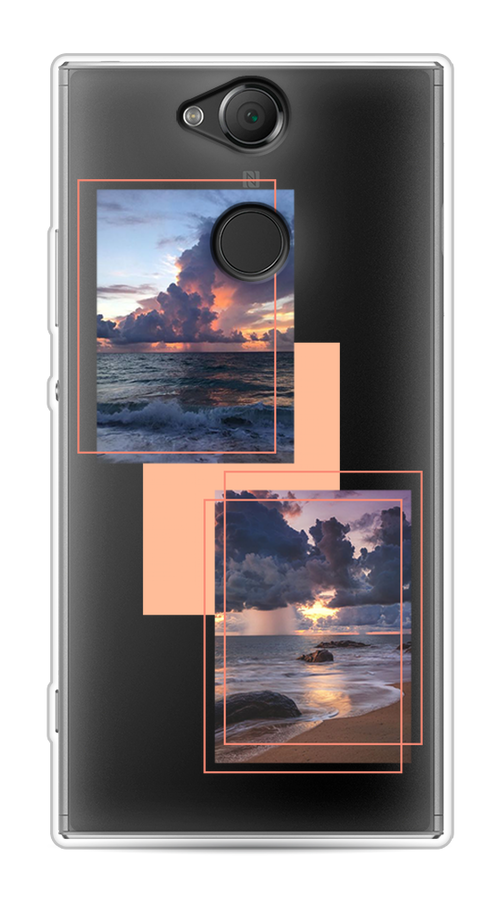 

Чехол на Sony Xperia XA2 "Sky collage", Розовый;прозрачный;синий, 53150-1