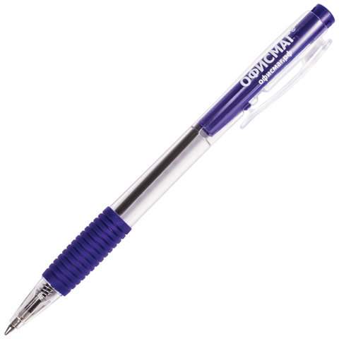 Ручка шариковая Офисмаг 141294, синяя, 0.35 мм, 12 штук