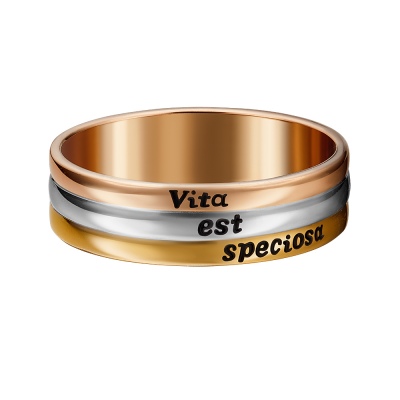 

Кольцо из комбинированного золота с эмалью р. 18,5 PLATINA jewelry 01-4856-00-000-1140-39, 01-4856-00-000-1140-39