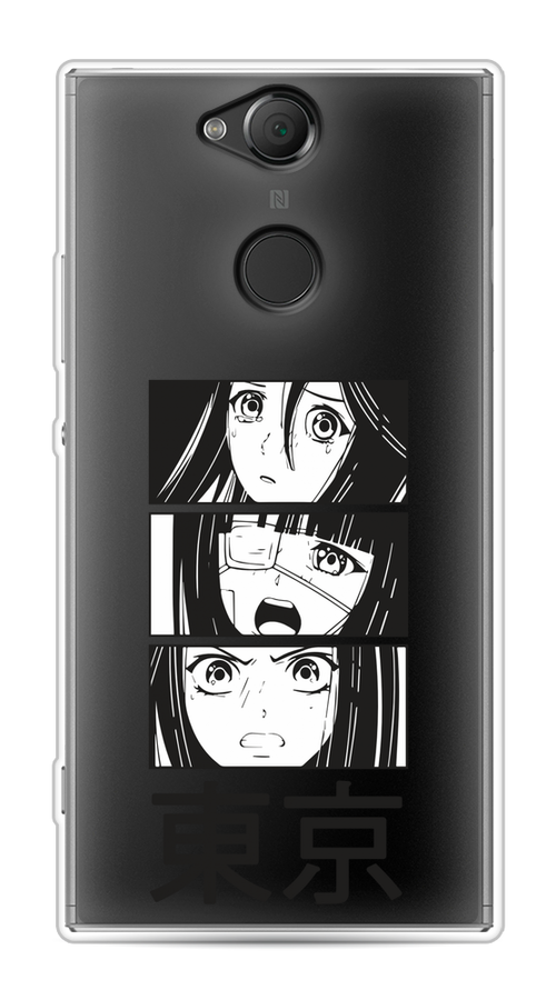 

Чехол на Sony Xperia XA2 "Tokyo girls", Белый;черный;прозрачный, 53150-1