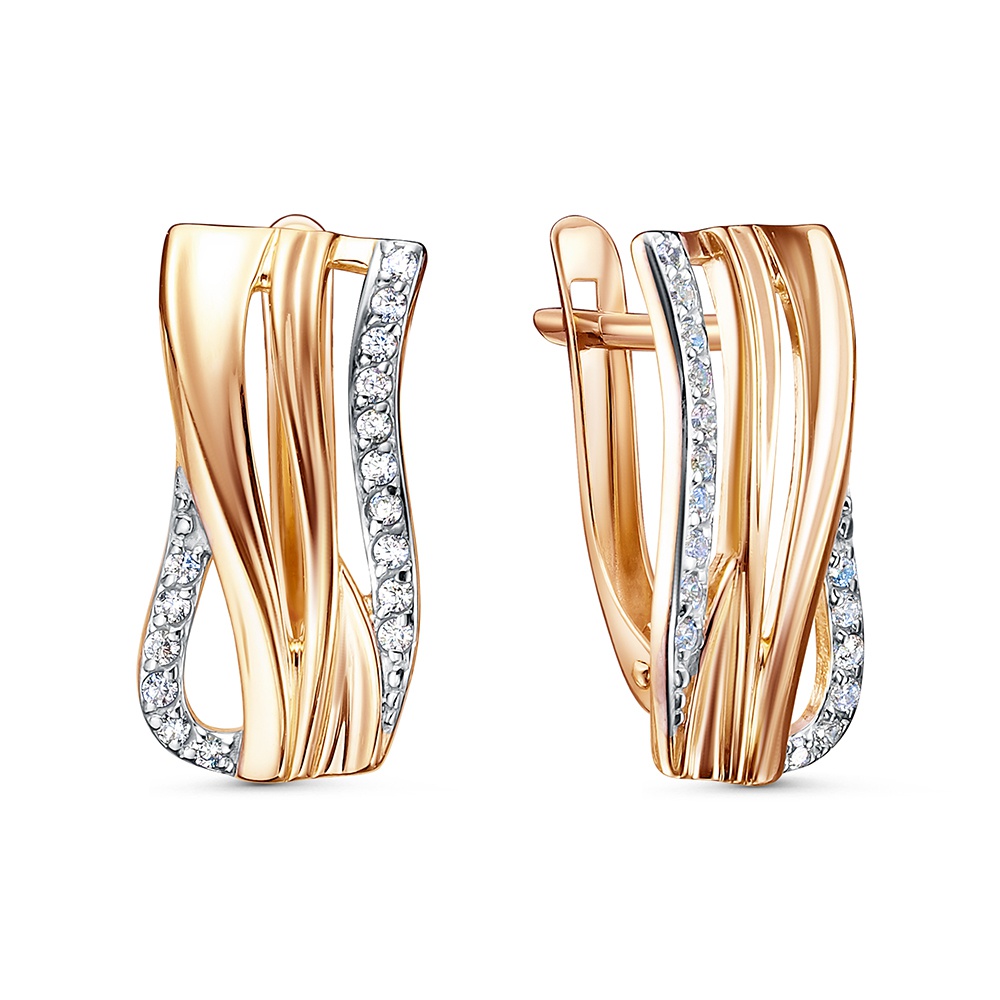

Серьги из золота 585Gold 302008054, фианит, 302008054