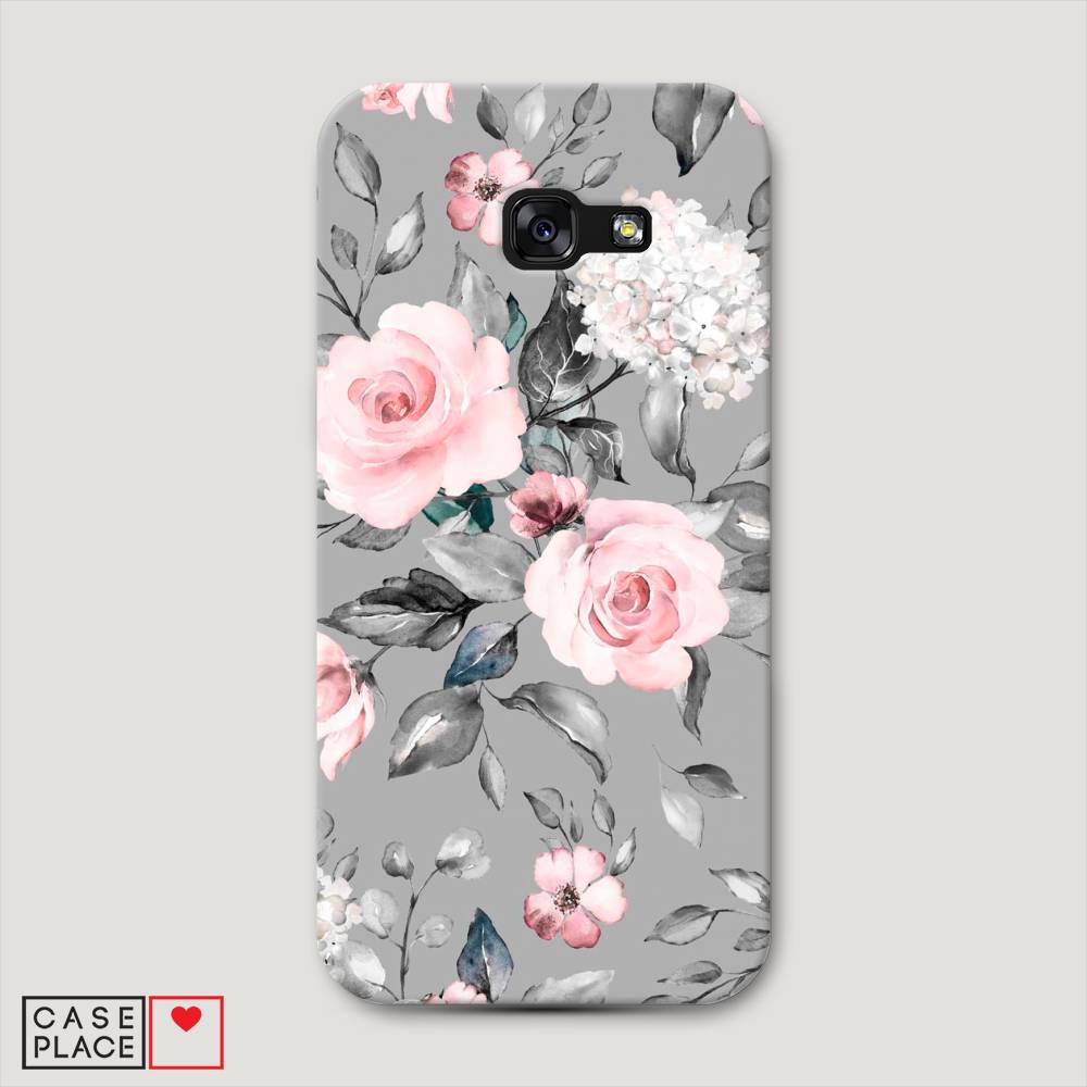 фото Чехол awog "розы на сером" для samsung galaxy a5 2017