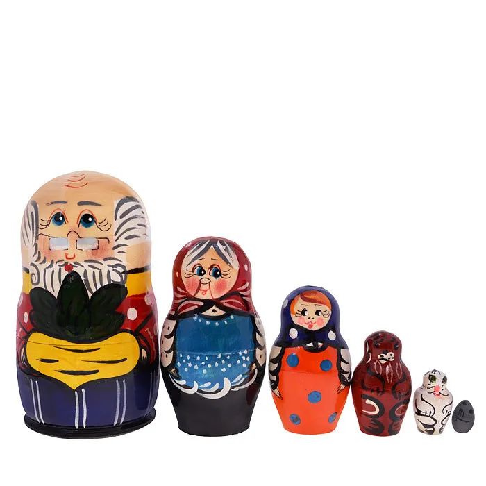 

Матрешка Репка 6 в 1, Разноцветный