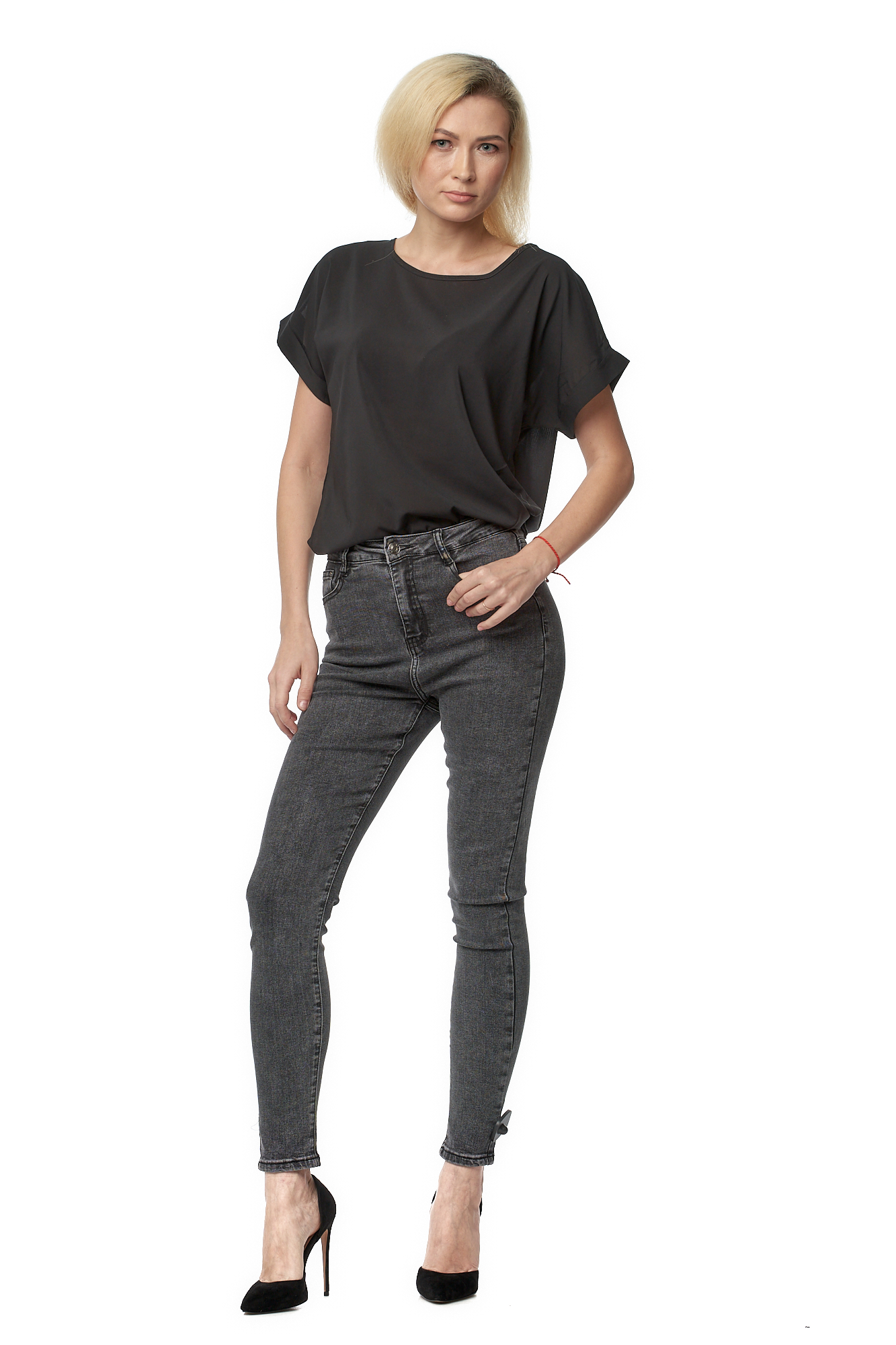 

Джинсы женские МОСМЕХА 8019406 серые 48 RU, 8019406