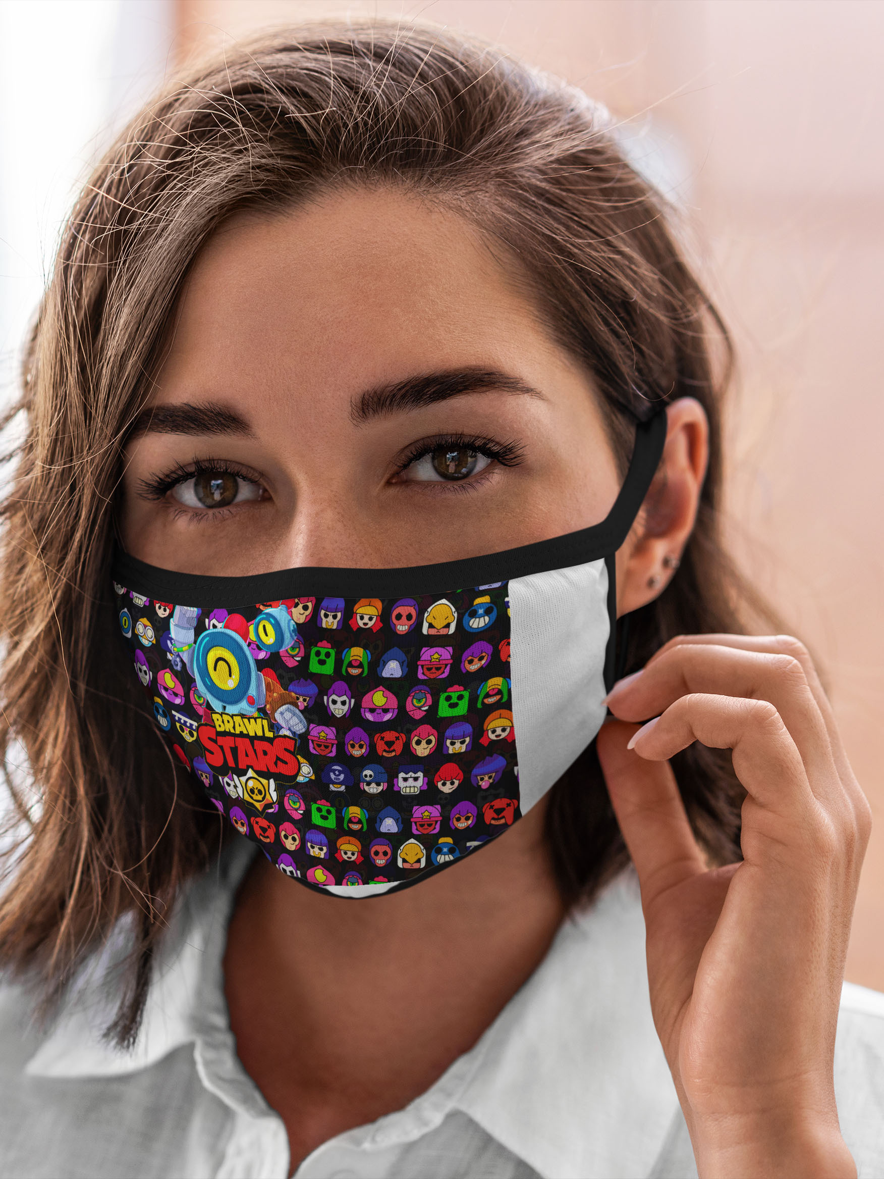 

Многоразовая маска унисекс Burnettie Brawl Stars Nani, Разноцветный, Brawl Stars Nani