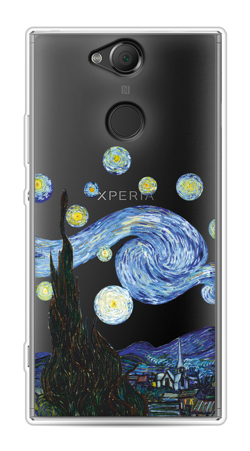 

Чехол на Sony Xperia XA2 "Ночь Ван Гога", Голубой;синий;черный, 53150-1