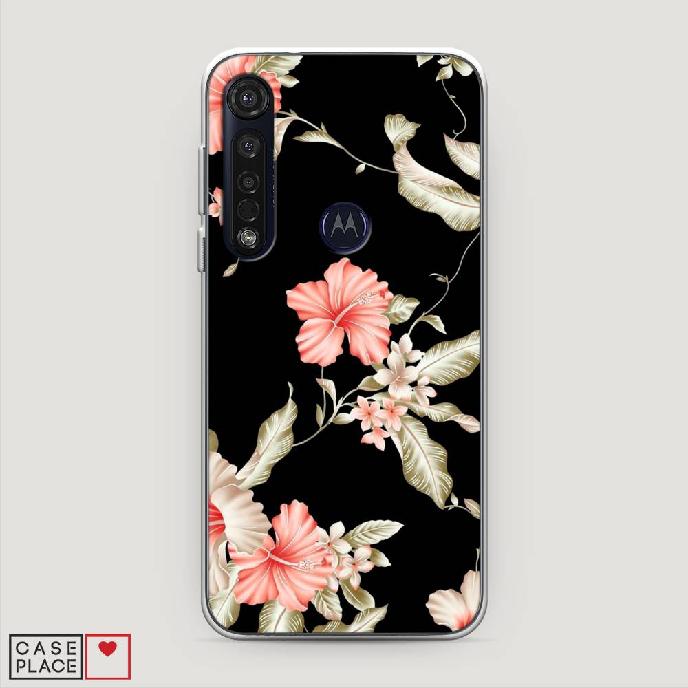 

Чехол Awog на Motorola Moto G8 Plus / Моторола Мото G8 Plus "Цветы на черном", Разноцветный, 241450-8