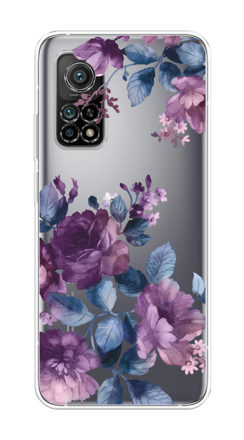 

Чехол на Xiaomi Mi 10T/Mi 10T Pro "Purple Blossoms", Синий;фиолетовый, 39350-1