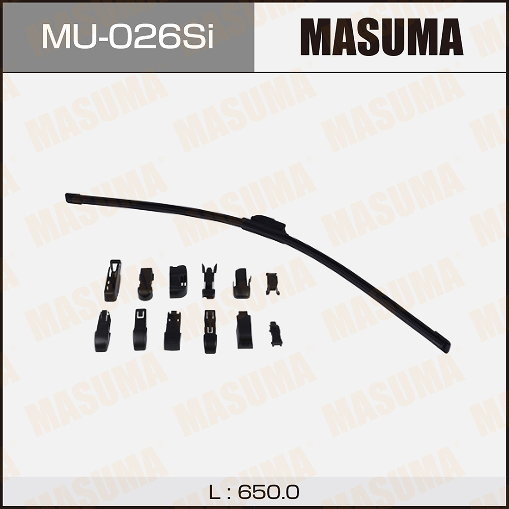 

ДВОРНИК СИЛИКОНОВЫЙ MASUMA 26 КРЮК 650ММ 1/10/5
