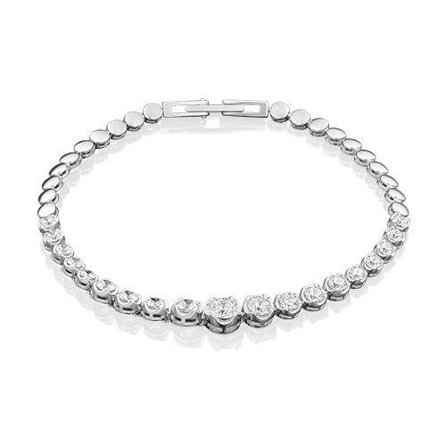 

Браслет из белого золота с фианитом р. 15 PLATINA jewelry 05-0561-00-501-1120-38, 05-0561-00-501-1120-38