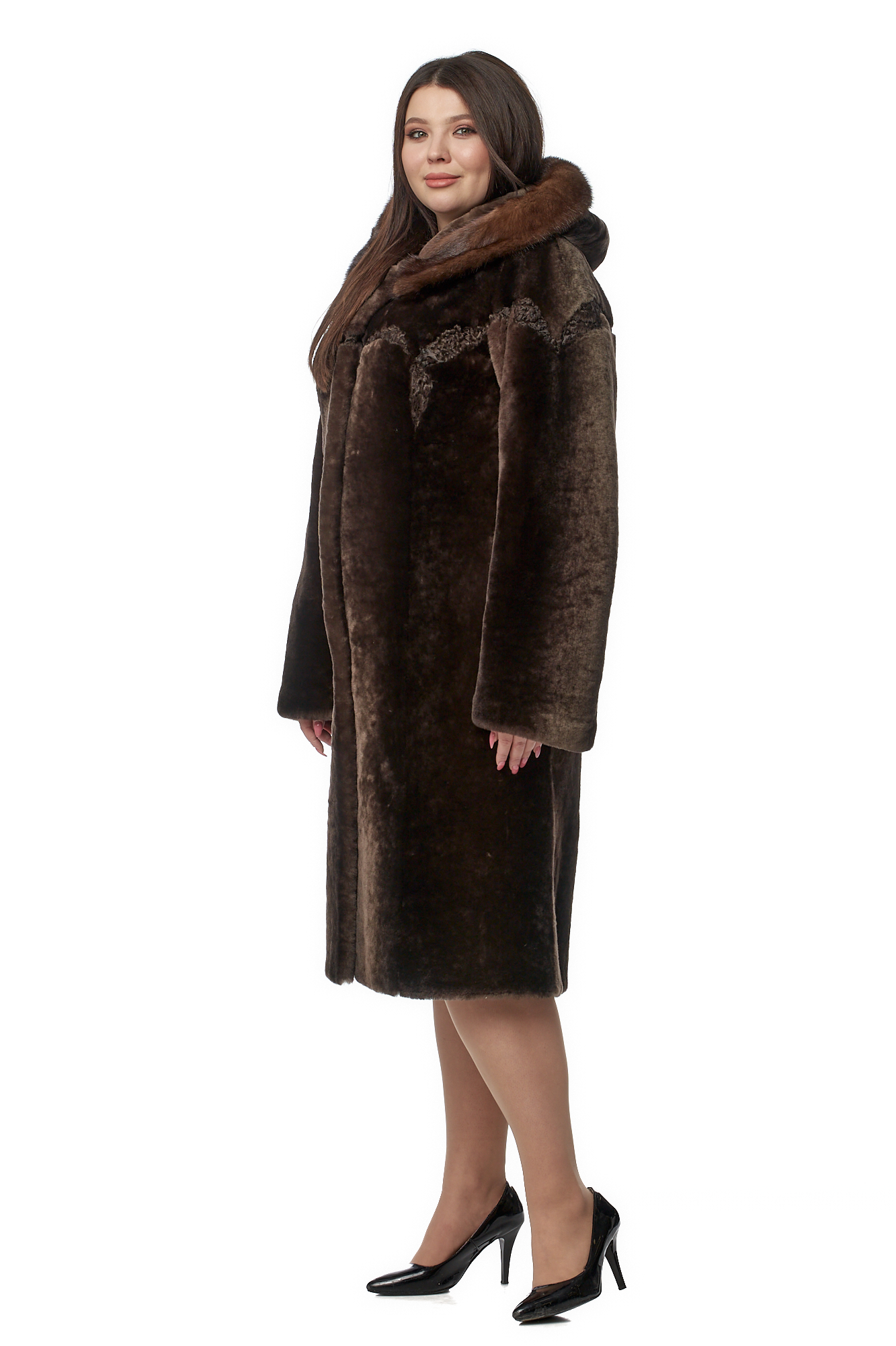 

Шуба женская МОСМЕХА 8020565 коричневая 52 RU, Коричневый, 8020565