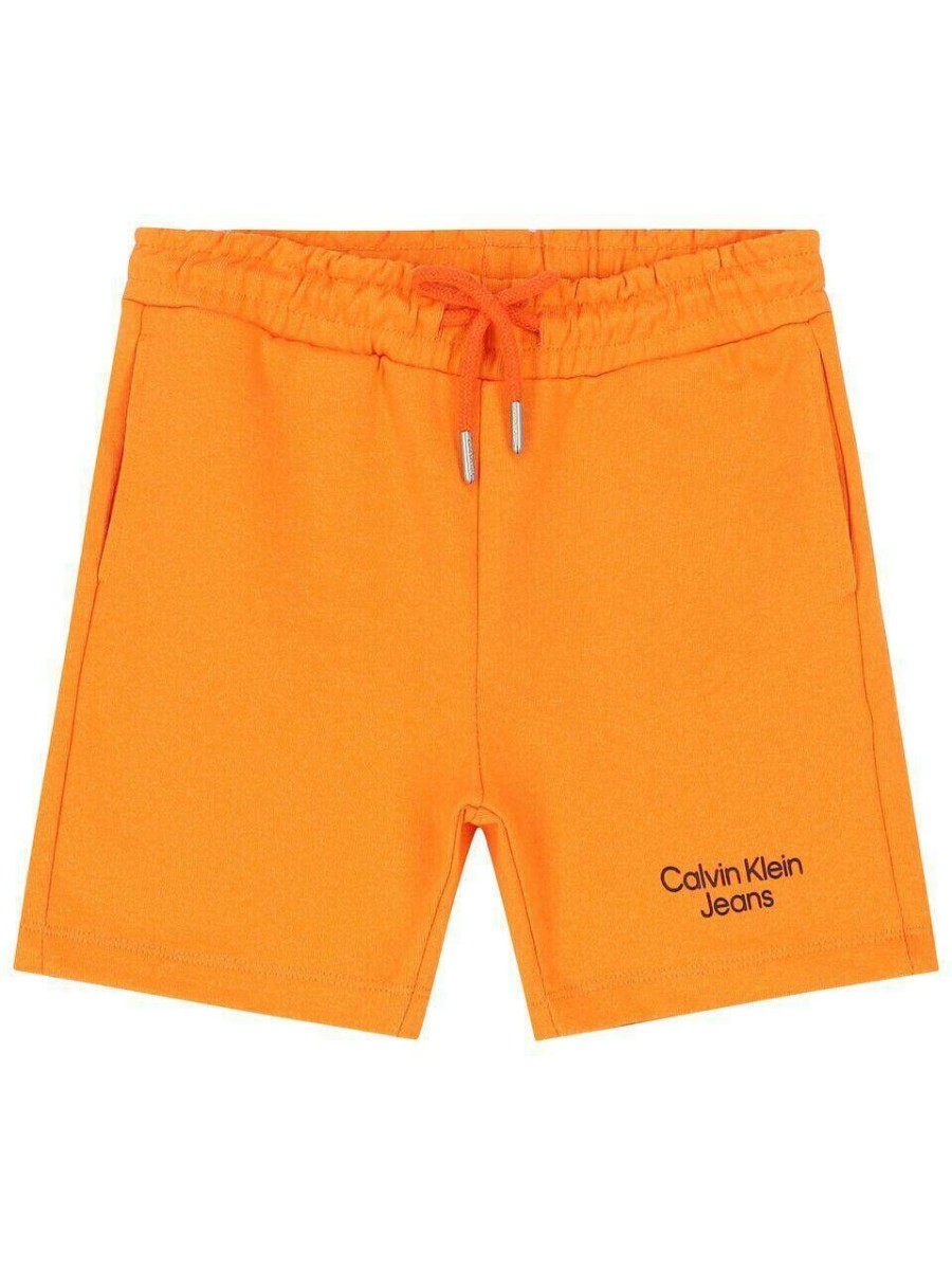 Шорты Calvin Klein Stacked Logo Relaxed Shorts ib0ib01180-sgc, оранжевый, 122